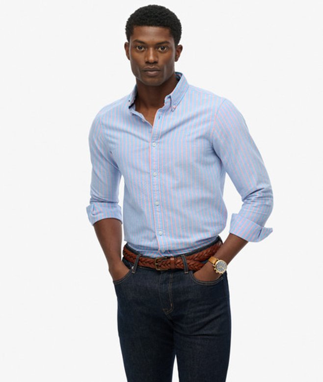 Herren Klassisches Oxford-langarmhemd - Größe: Xxl - Superdry - Modalova