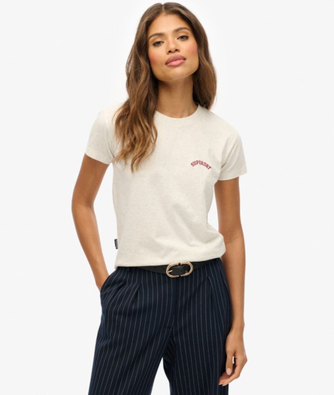 Essential Nauwsluitend T-shirt met Logo White Grootte: 44 afbeelding