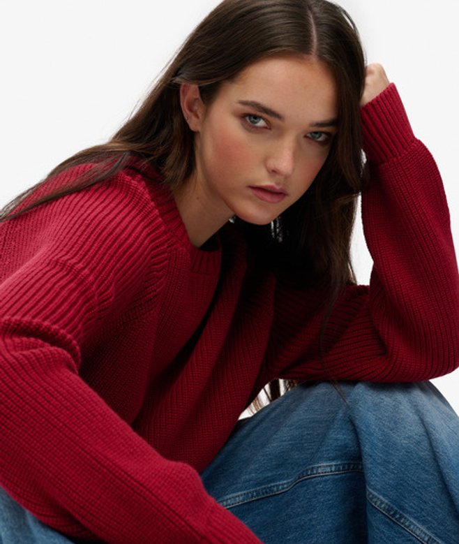 Pull Décontracté en Maille Côtelée Taille: 38 - Superdry - Modalova