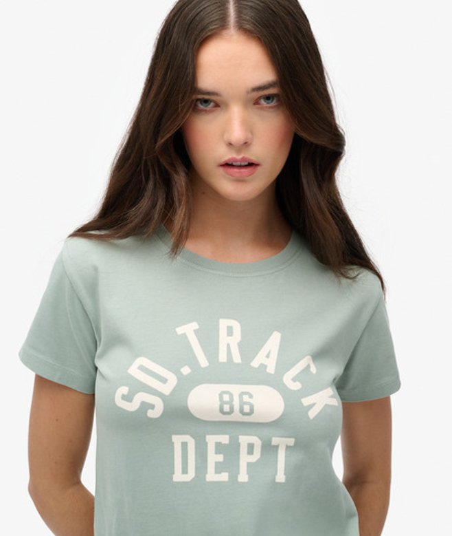 Damen Figurbetontes Athletic T-shirt mit Grafik - Größe: 40 - Superdry - Modalova