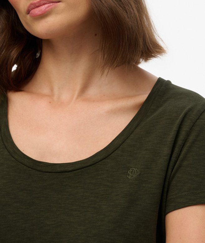 Studios T-shirt met Laag Uitgesneden Ronde Hals Green Grootte: 42 afbeelding