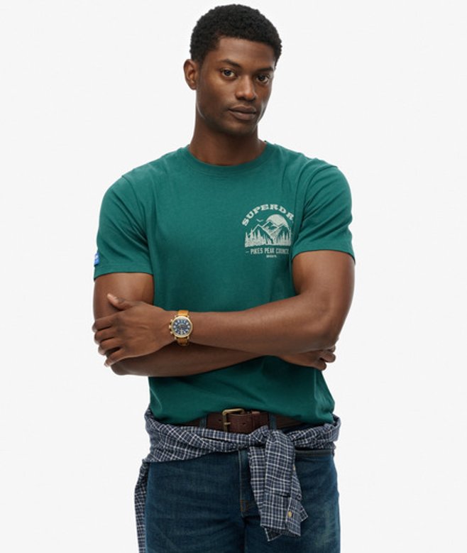 Herren Lo-fi Outdoors T-shirt mit Brustgrafik - Größe: Xxl - Superdry - Modalova