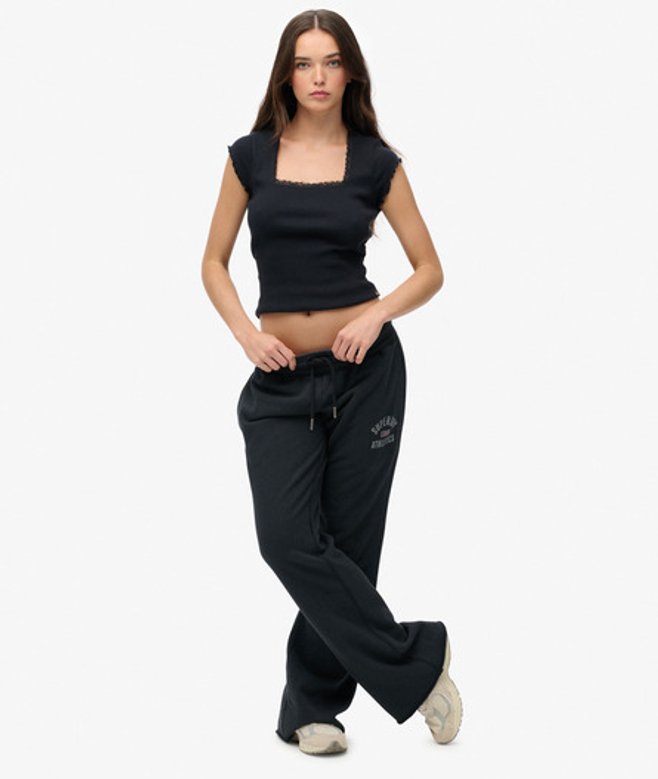 Superdry Athletic Print Flare Joggingbroek Blauw