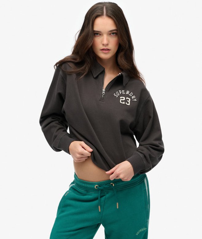 Athletic Essentials met Halve Rits en Kraag Black Grootte: 38 afbeelding