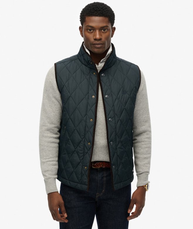 Gewatteerd Estate Gilet Blauw Grootte: Xxl afbeelding