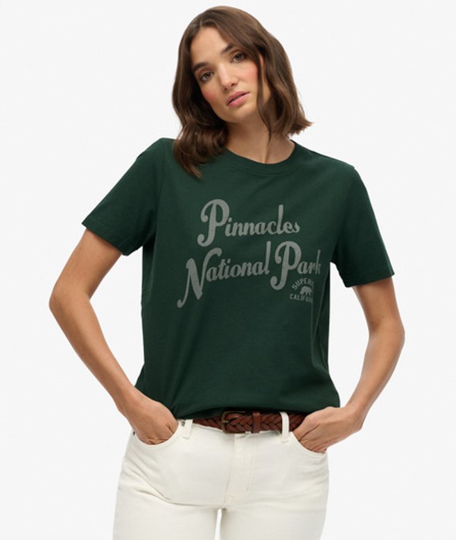 Lo-fi Outdoors Relaxed T-shirt Green Grootte: 38 afbeelding