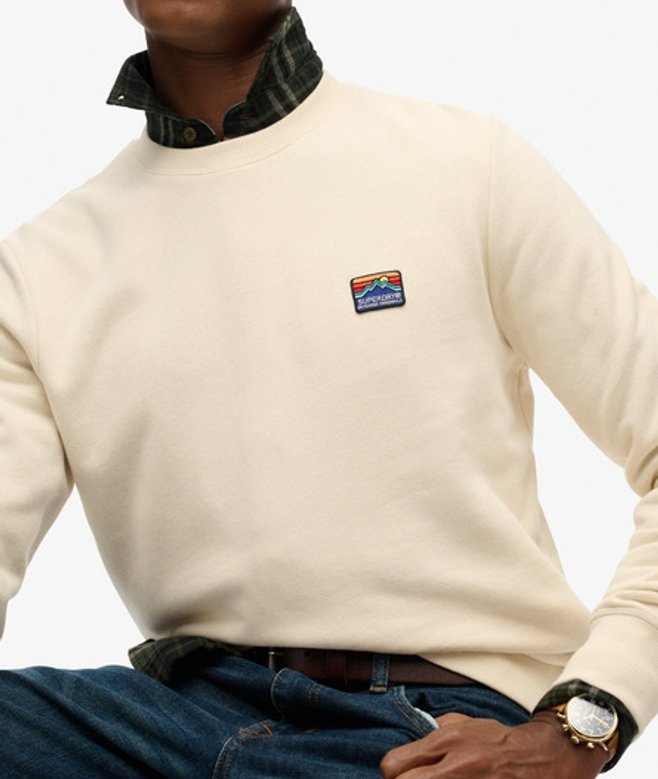 Great Outdoors Geborduurd Sweatshirt Crème Grootte: Xxl afbeelding