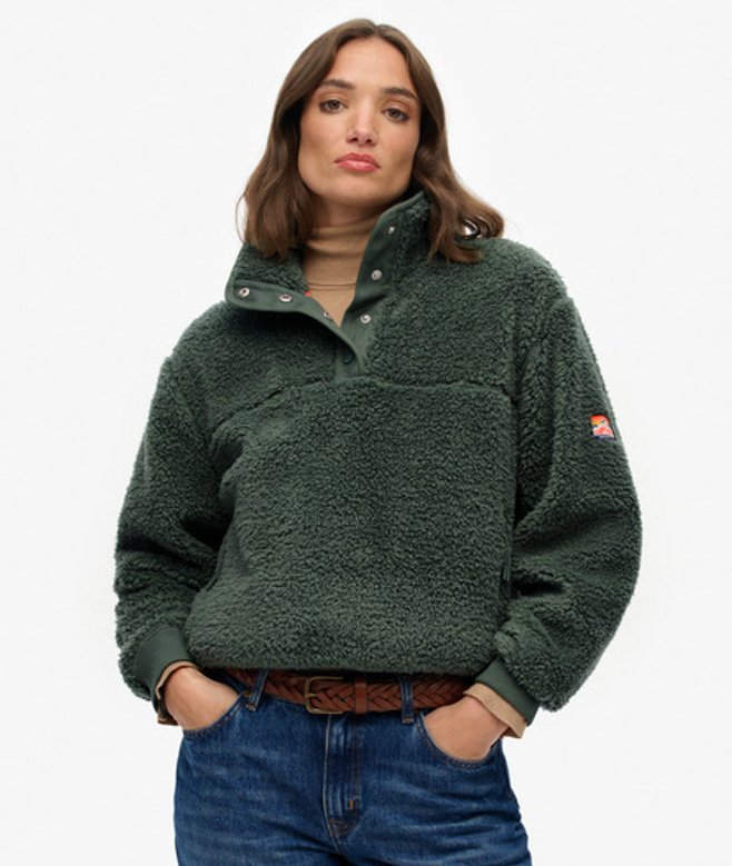 Superzachte Trui met Halve Rits Green Grootte: 36 afbeelding