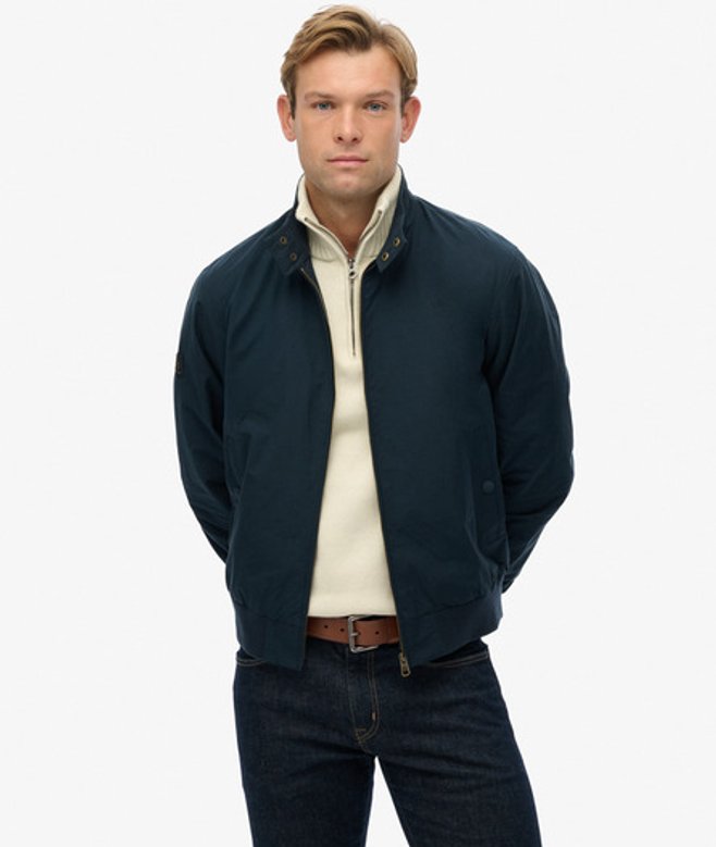 Men's Classic Harrington Jacket Navy / Eclipse Navy - Size: M - Superdry - Modalova