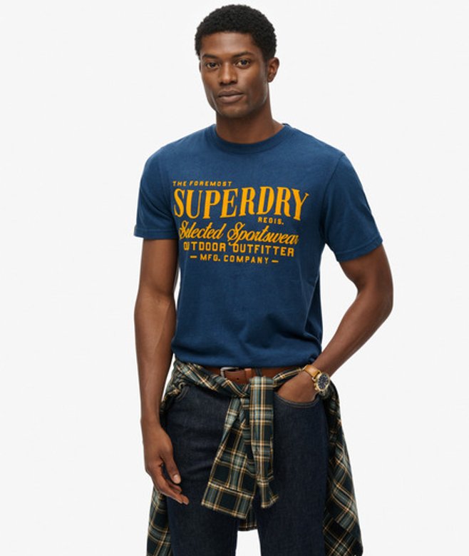 Outdoor Supply Company Relaxed T-shirt Blue Grootte: XL afbeelding