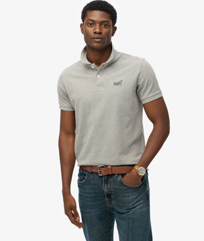 Superdry Vintage Destroy Poloshirt Grey