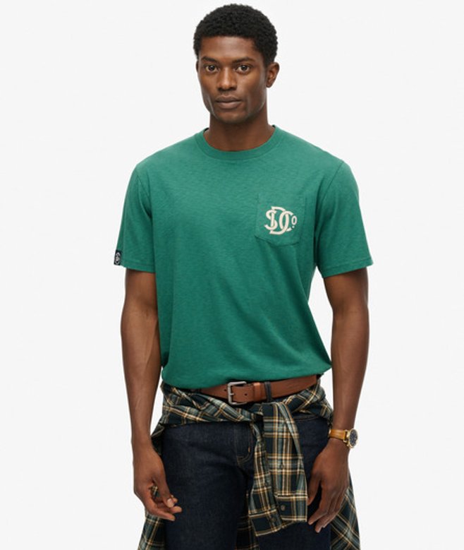 The Merchant Store - T-shirt met Print Green Grootte: S afbeelding