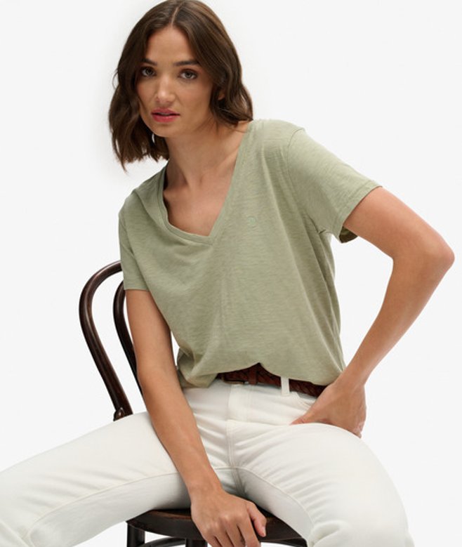 Studios Slub T-shirt met Borduursel