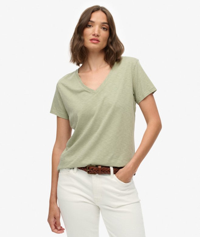 Damen Studios T-shirt aus Flammengarn mit Stickerei - Größe: 36 - Superdry - Modalova