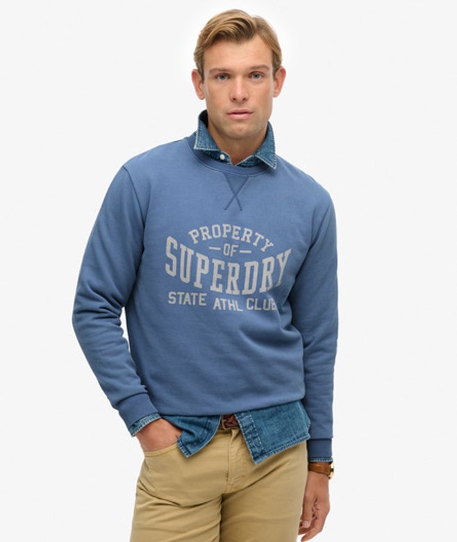Herren Athletic Essentials Sweatshirt mit Rundhalsausschnitt - Größe: Xxl - Superdry - Modalova