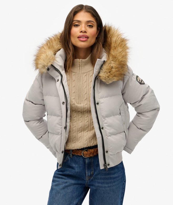 Everest Hooded Bomberjack Lichtgrijs Grootte: 42 afbeelding