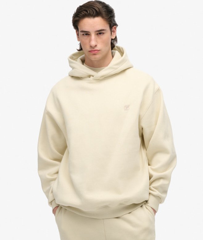 Superdry Blank Oversized Hoodie Light Grey