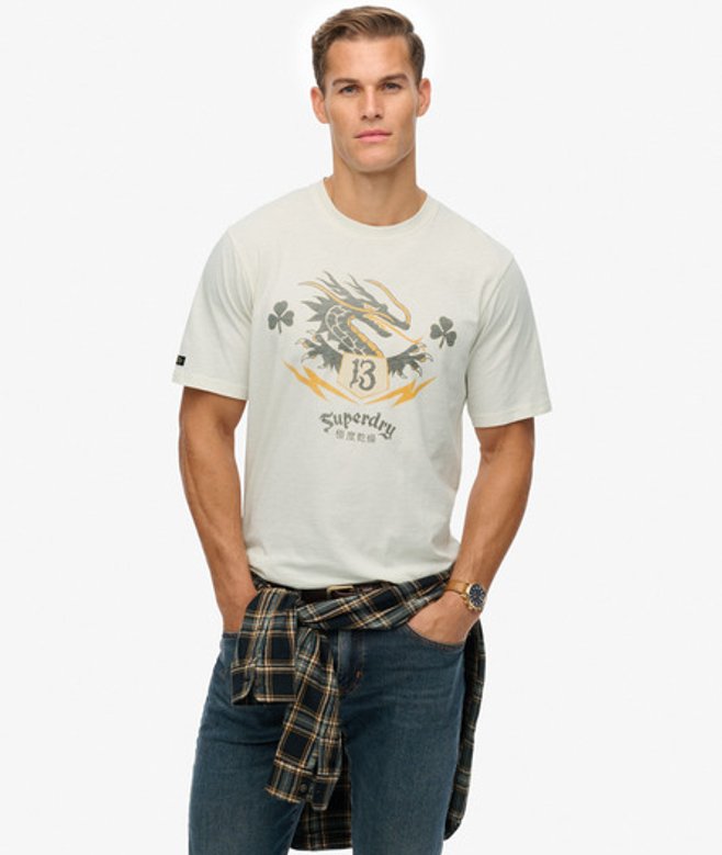 Herren Locker Geschnittenes Campaign Souvenir T-shirt - Größe: XL - Superdry - Modalova