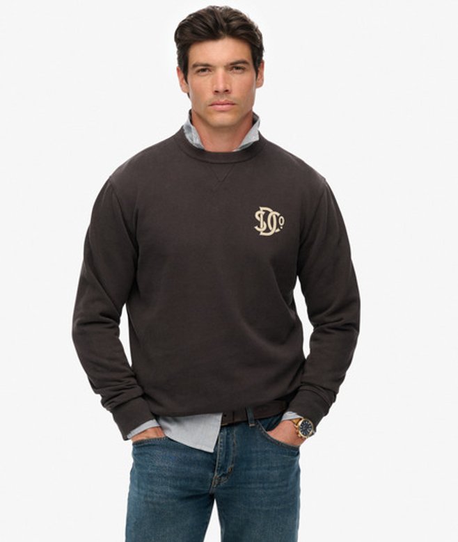 Superdry The Merchant Store - Sweatshirt met Print Black