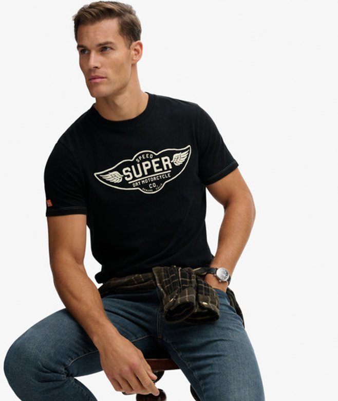 T-shirt met Autologo en Relaxte Pasvorm Black Grootte: Xxl afbeelding