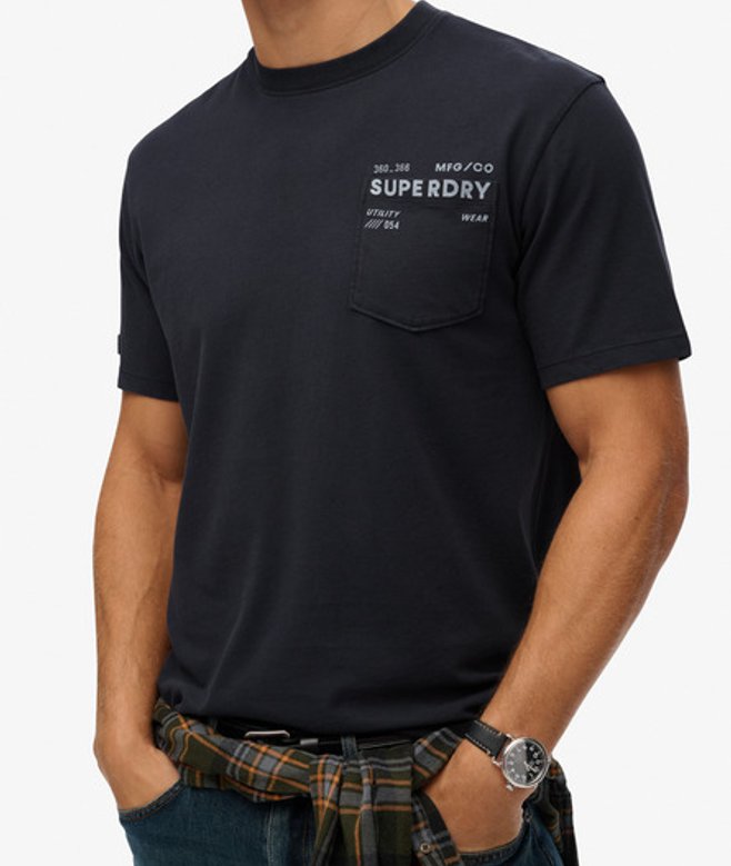 Utility T-shirt met Losse Pasvorm Dark Grey Grootte: Xxl afbeelding