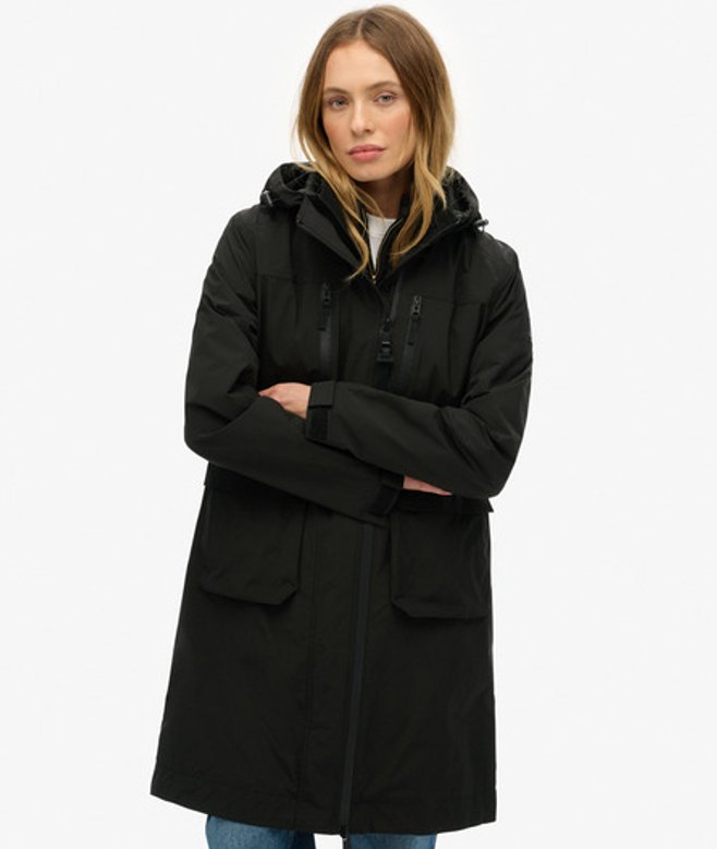 Lange Shell Parka met Capuchon