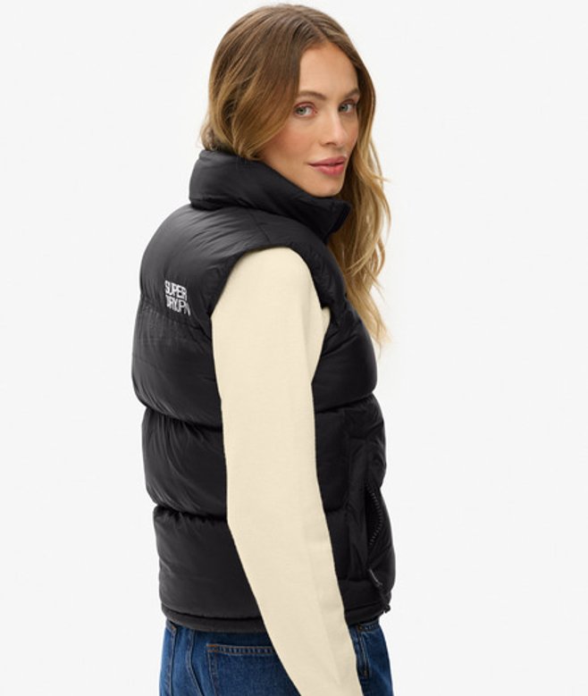 Tech Gevoerde Bodywarmer Black Grootte: 38 afbeelding