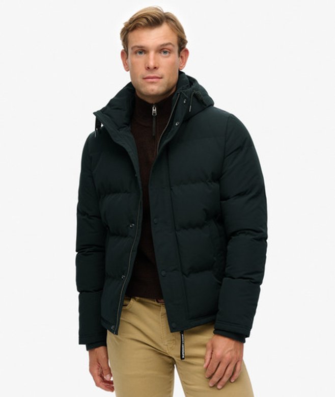 Herren Kurze Everest Steppjacke mit Kapuze - Größe: XL - Superdry - Modalova