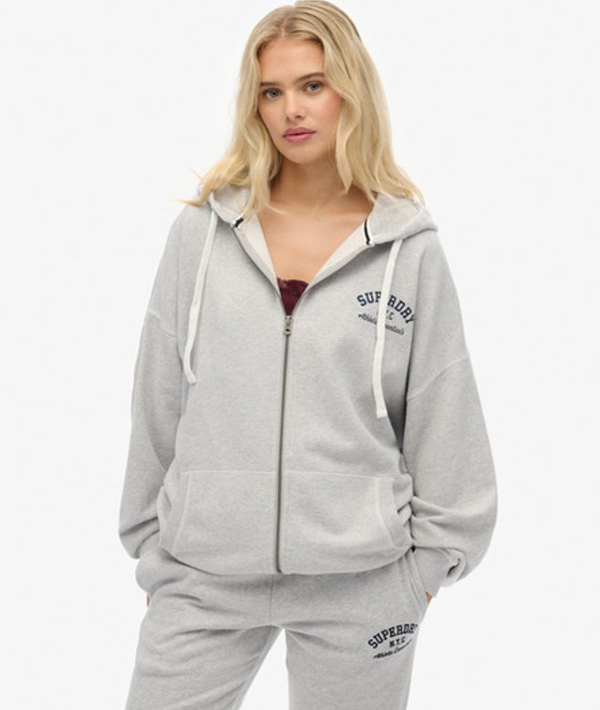 Sweat à Capuche Zippé OverTaille Athletic Essentials Taille: 36 - Superdry - Modalova