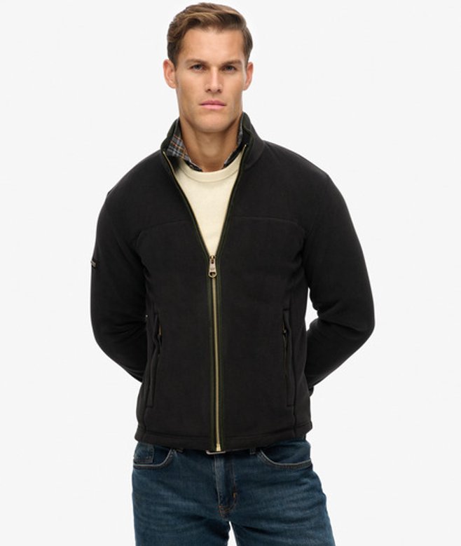Herren Estate Fleecejacke mit Durchgehendem Reißverschluss - Größe: M - Superdry - Modalova