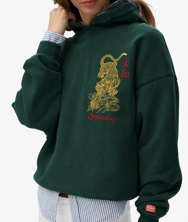 Tokyo Narrative Oversized Hoodie Green Grootte: 38 afbeelding