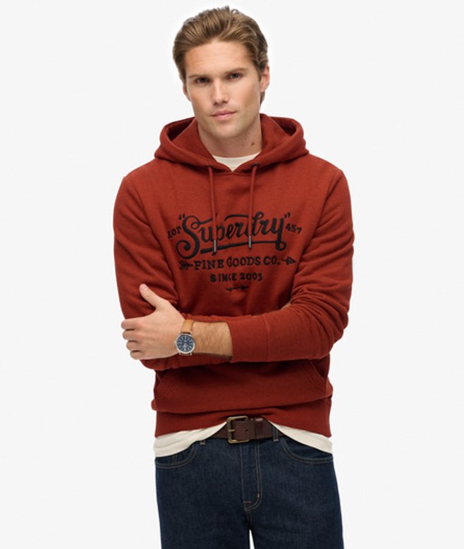 Superdry Outdoor Co Hoodie met Relaxte Pasvorm Orange