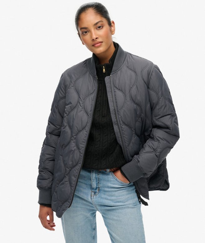 Kort Gewatteerd Jack Dark Grey Grootte: 40 afbeelding