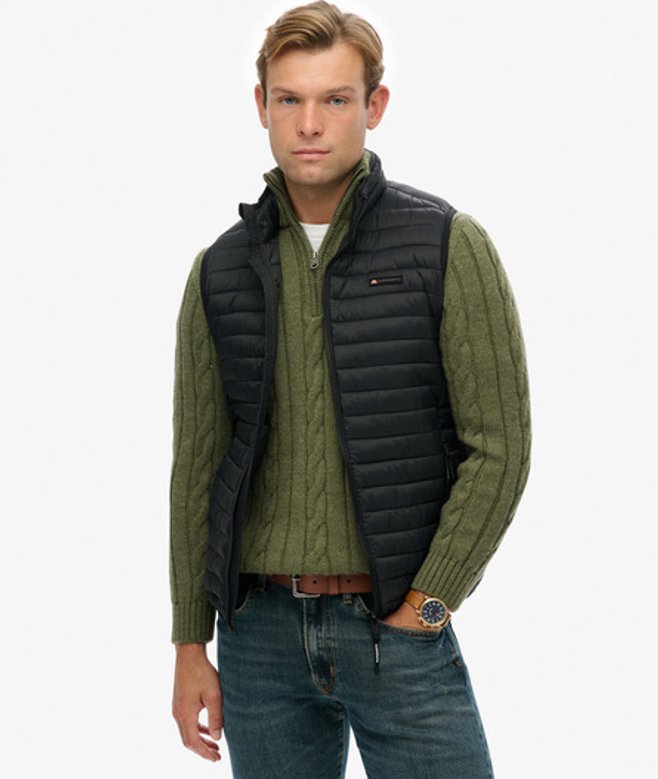 Gewatteerde Fuji Lite Bodywarmer Black Grootte: L afbeelding