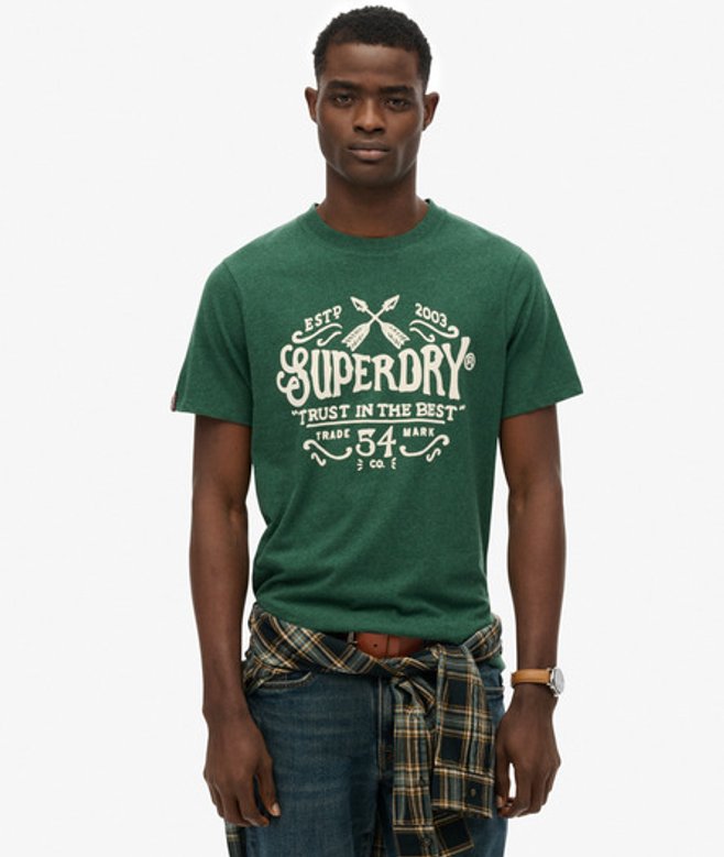 Herren Lässiges Outdoor-t-shirt mit Beflockung - Größe: S - Superdry - Modalova