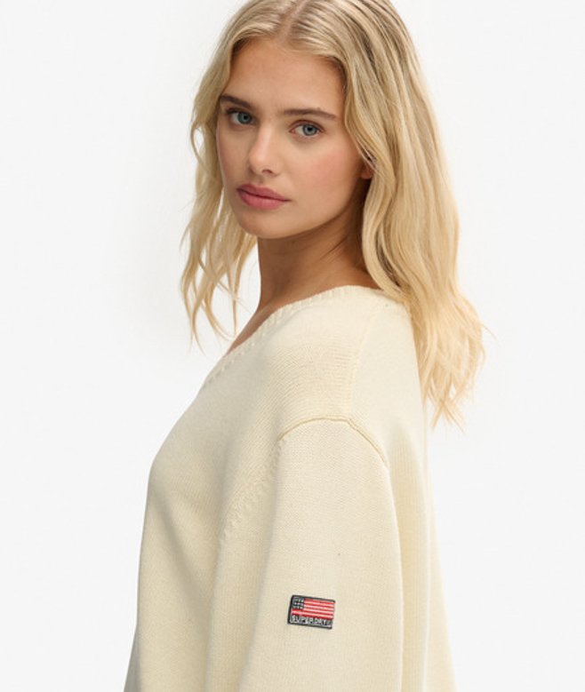 Oversized Trui met V-hals White Grootte: 36 afbeelding