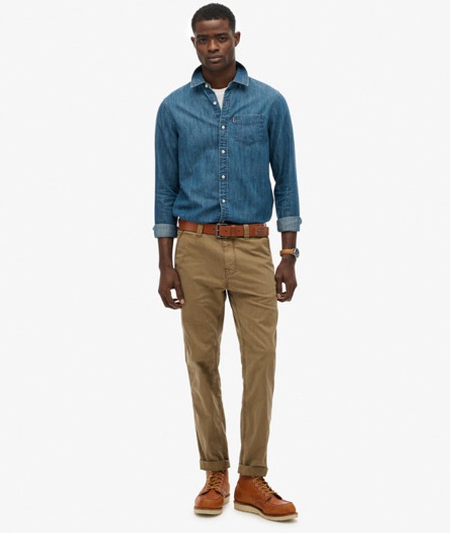 Utility Chinobroek Khaki Grootte: 32/32 afbeelding