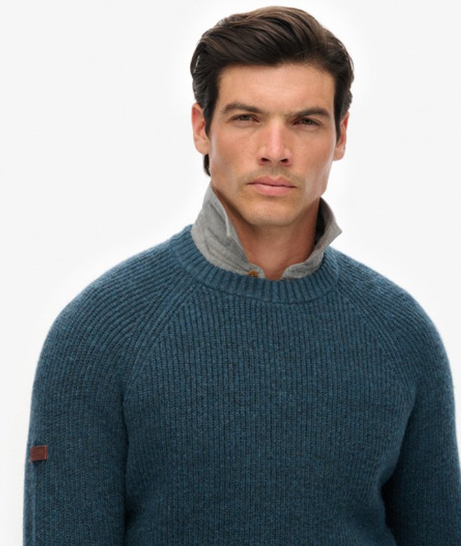 Superdry Herren Grober Raglan-pullover Navy - Größe: Xxxl 104141150072834T120