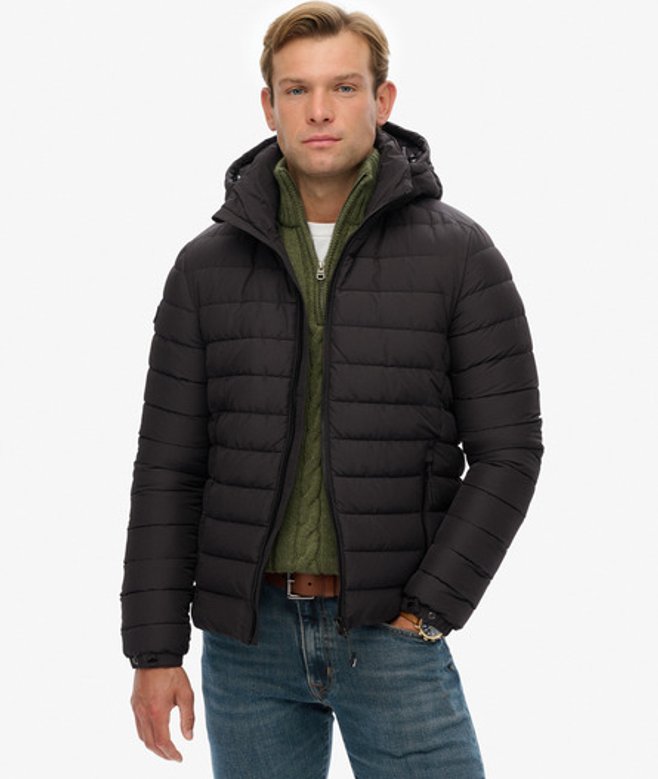 Fuji Gewatteerde Jas met Capuchon Black Grootte: M afbeelding