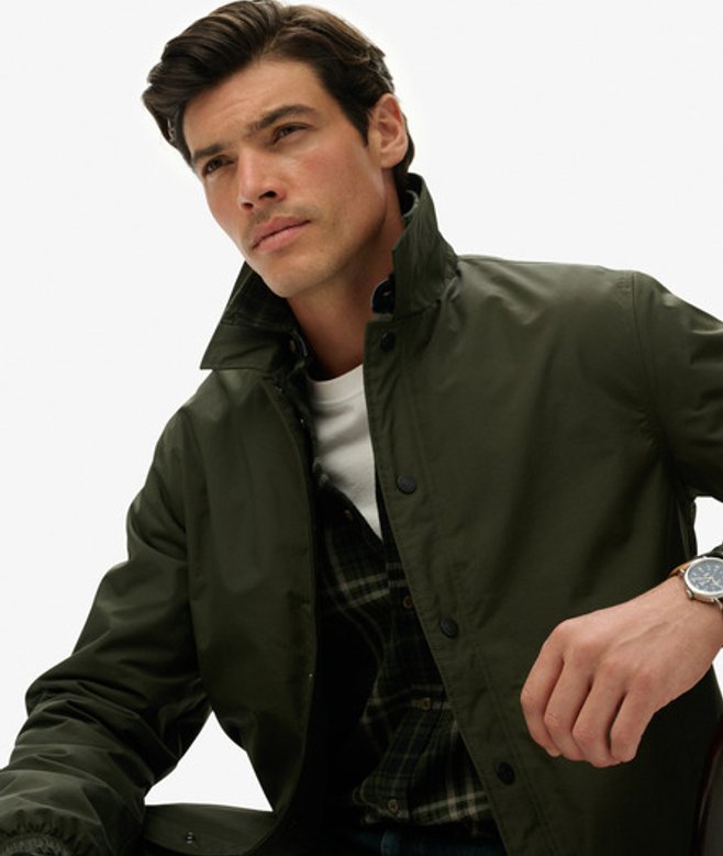 Nylon Coach Jacket Green Grootte: Xxl afbeelding