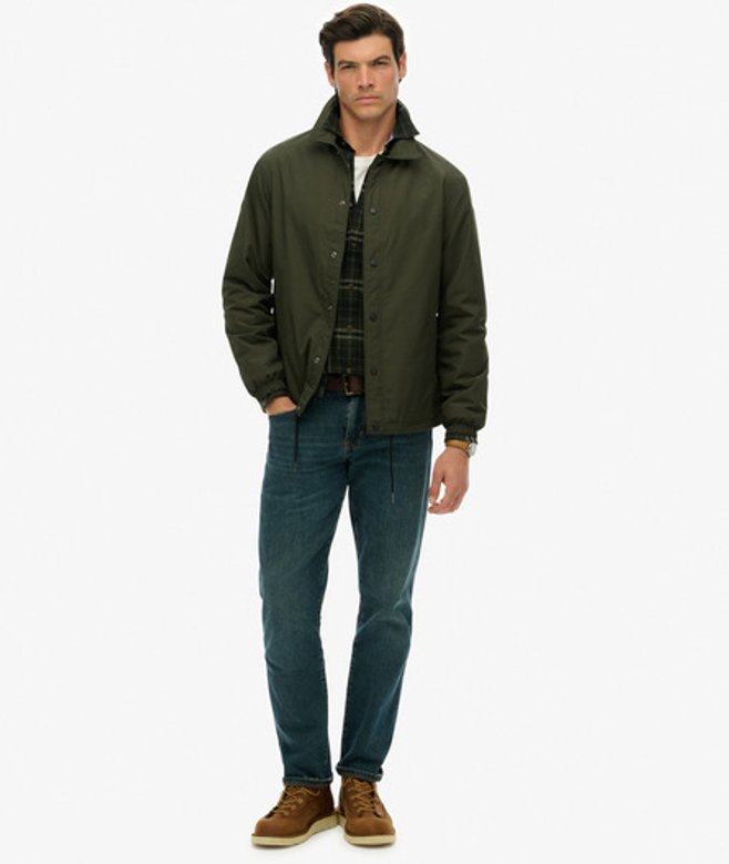 Superdry Men’s Nylon Coach Jacket Green / Surplus Goods Olive Green – Size: L Superdry Men’s Nylon Coach Jacket Green / Surplus Goods Olive Green – Size: L