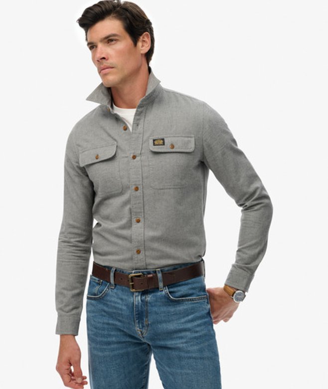 Trailsman Relaxed Fit Overshirt Light Blue Grootte: S afbeelding