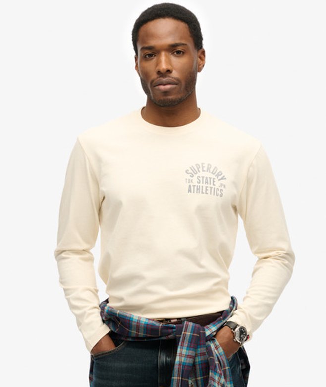 Athletic Essentials top met Lange Mouwen White Grootte: XL afbeelding