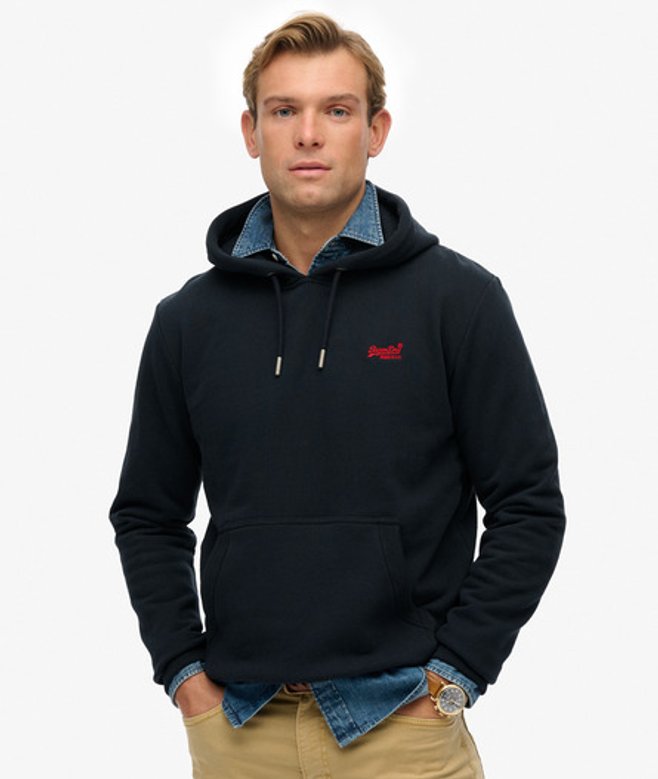 Superdry Essential Logo Hoodie Blauw