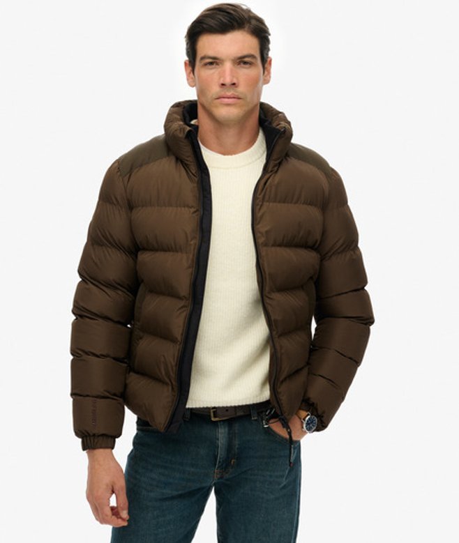 Sportief Pufferjack Brown Grootte: XL afbeelding