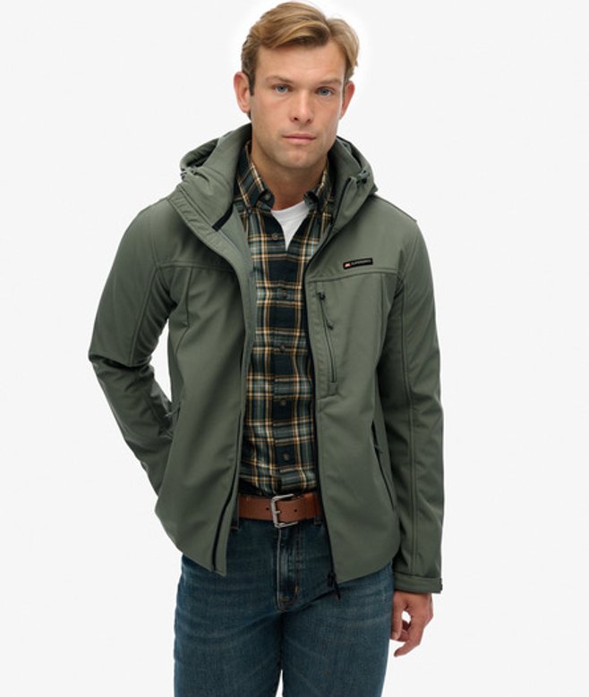 Hooded Soft Shell Trekker Jas Grey Grootte: Xxxl afbeelding