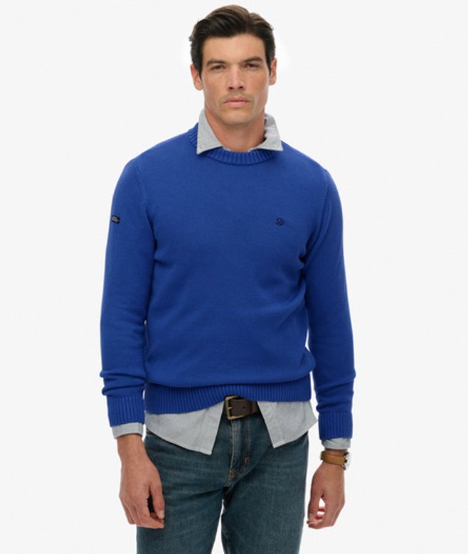 Preppy Katoenen Trui Blue Grootte: Xxl afbeelding