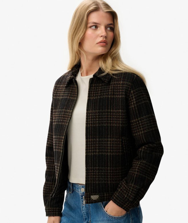 Damen Karierte Ranch Steppjacke - Größe: 36 - Superdry - Modalova