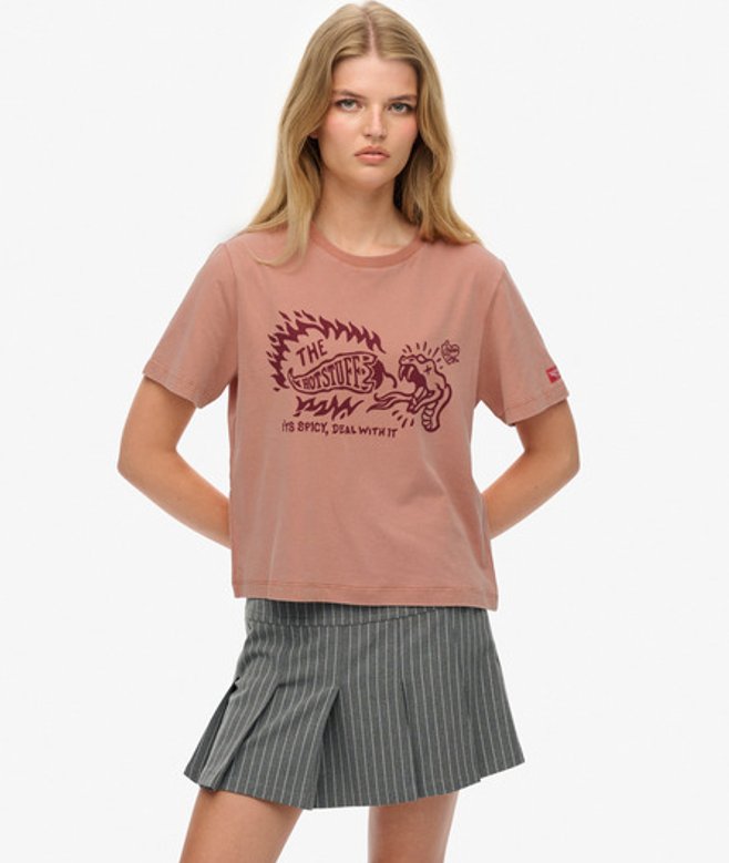 Roadside Trade Relaxed T-shirt Pink Grootte: 42 afbeelding