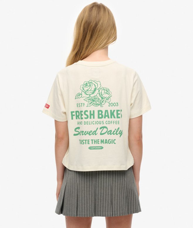 Roadside Trade Relaxed T-shirt White Grootte: 42 afbeelding
